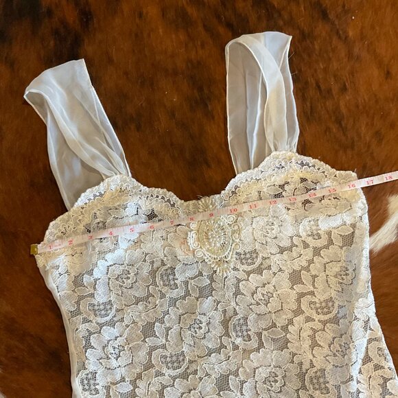 Vintage Intimate Concepts by Terry Russo Lace Lingerie Teddy Bodysuit Size M - Picture 5 of 7